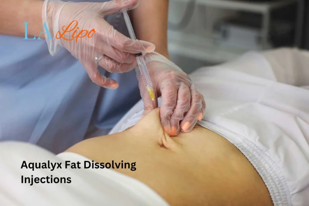 woman having fat dissolving injections Longbridge in the stomach