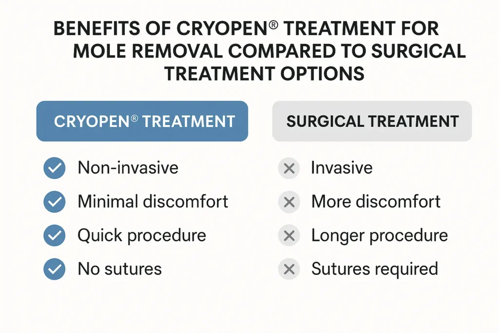 Benefits of professional mole-removal assessment at LA LIPO Longbridge