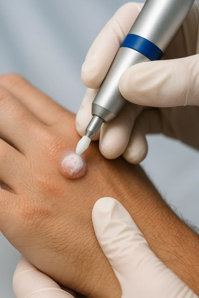 example of wart removal Longbridge using cryopen