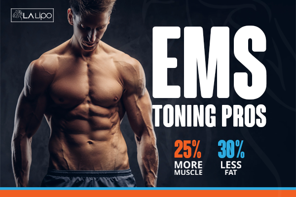 Image of man with sculpted stomach showing the fat loss and muscle gain of LA-EMS Body Sculpting Treatment Longbridge