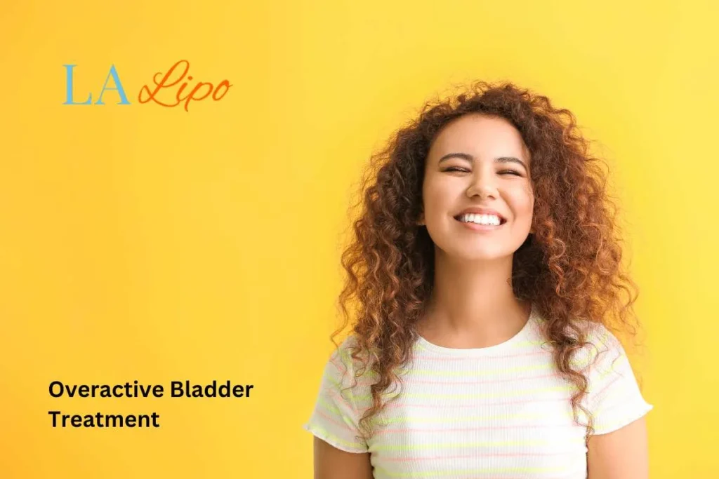 woman smiling about overactive bladder treatment Longbridge solutions