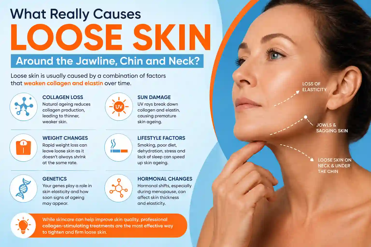 What Really Causes Loose Skin Around the Jawline, Chin and Neck Longbridge?